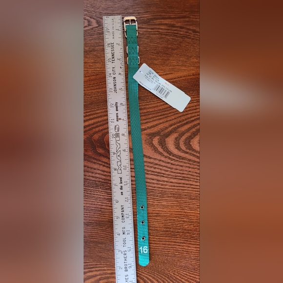 2 /$15 Hamilton Dog Collar Metal Buckle 16" Emerald Green - Picture 3 of 6